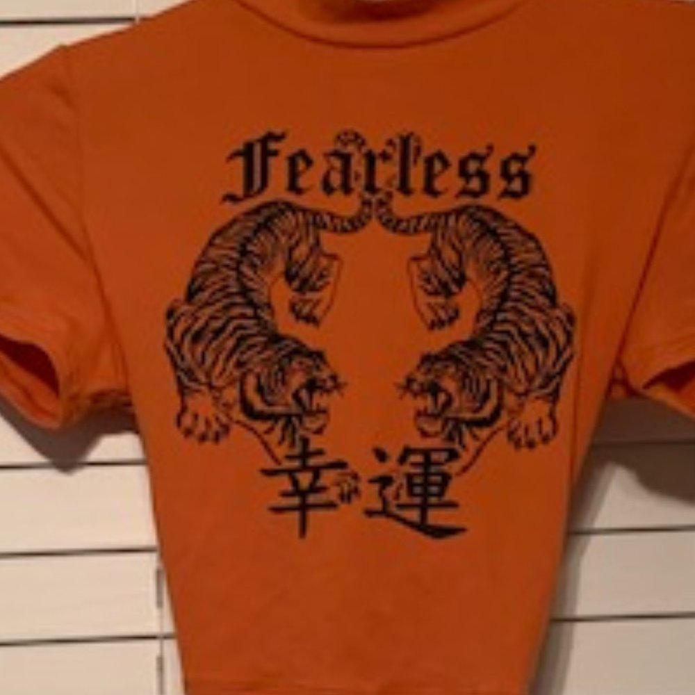 Fearless Orange Open-Back Crop Top - Picture 4 of 7